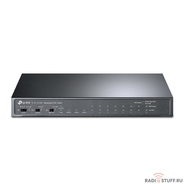TP-Link TL-SL1311MP Настольный коммутатор на 8 PoE+ портов 10/100 Мбит/с и 3 гигабитных порта