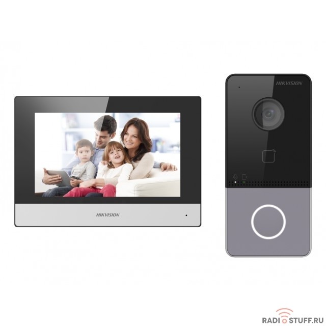 HIKVISION DS-KIS603-P(B) LCD 7" IP DOORPHONE BUNDLE Монитор