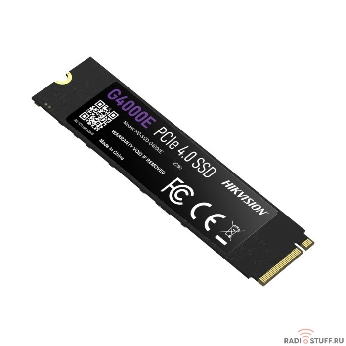 SSD M.2 HIKVision 1.0TB G4000E Series <HS-SSD-G4000E/1024G> (PCI-E 4.0 x4, up to 5100/4200MBs, 3D NAND, NVMe, 1800TBW, 22x80mm)
