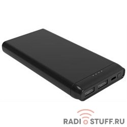 Мобильный аккумулятор Cactus CS-PBFSFT-10000 Li-Pol 10000mAh 2.1A+2.1A черный 2xUSB материал пластик